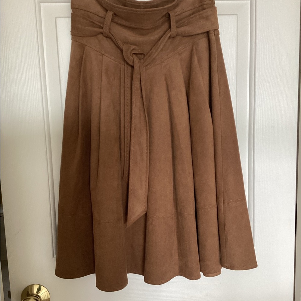 Anthropologie Tan A-Line Skirt